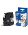 BROTHER TZEN251 Taśma Brother 24mm BLACK ON WHITE NON LAMINATED - nr 30