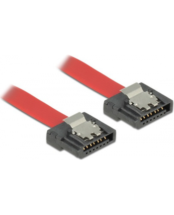 DELOCK 83834 Delock Przewód SATA FLEXI 6 Gb/s o dł. 30 cm, czerwony, metalowe zaciski
