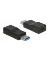 DELOCK 65696 Delock Konwerter USB 3.1 męski - USB Type-C, wtyk żeński, aktywny, czarny - nr 10