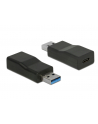 DELOCK 65696 Delock Konwerter USB 3.1 męski - USB Type-C, wtyk żeński, aktywny, czarny - nr 5