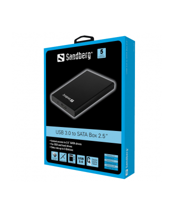 SANDBERG 133-89 Sandberg obudowa na dysk SATA Box 2.5, USB 3.0
