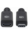 ic intracom MANHATTAN 355230 Manhattan Kabel USB-C 3.1 Gen2, USB C/USB C M/F 50cm czarny - nr 21
