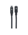 ic intracom MANHATTAN 355230 Manhattan Kabel USB-C 3.1 Gen2, USB C/USB C M/F 50cm czarny - nr 22