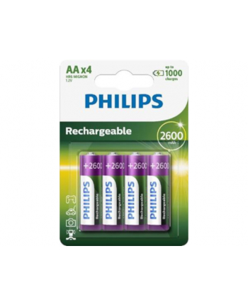 PHILIPS R6B4B260/10 Akumulator PHILIPS AA LR6 4szt. Blister nr 2