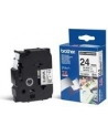 BROTHER TZEN251 Taśma Brother 24mm BLACK ON WHITE NON LAMINATED - nr 26
