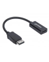 ic intracom MANHATTAN 151634 Manhattan Kabel adapter DisplayPort DP na HDMI M/F 1080p Full HD 15cm czarny - nr 13