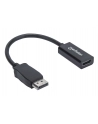 ic intracom MANHATTAN 151634 Manhattan Kabel adapter DisplayPort DP na HDMI M/F 1080p Full HD 15cm czarny - nr 17