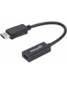 ic intracom MANHATTAN 151634 Manhattan Kabel adapter DisplayPort DP na HDMI M/F 1080p Full HD 15cm czarny - nr 23