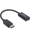 ic intracom MANHATTAN 151634 Manhattan Kabel adapter DisplayPort DP na HDMI M/F 1080p Full HD 15cm czarny - nr 28