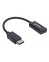 ic intracom MANHATTAN 151634 Manhattan Kabel adapter DisplayPort DP na HDMI M/F 1080p Full HD 15cm czarny - nr 9