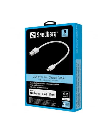 SANDBERG 441-19 Sandberg Kabel USB - Lightning MFI 0.2m nr 1