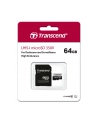 TRANSCEND TS64GUSD350V Transcend 64GB microSD with adapter U1 High Endurance - nr 6