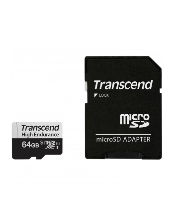 TRANSCEND TS64GUSD350V Transcend 64GB microSD with adapter U1 High Endurance nr 1