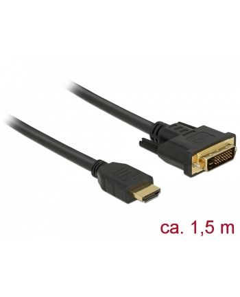 DELOCK 85653 Delock Dwukierunkowy kabel HDMI do DVI-D 24+1 1,5 m czarny