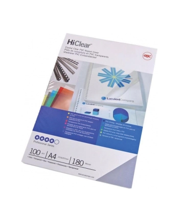 GBC 4BG267 Okładki do bindowania PVC, A4, 150mic, super przezroczyste, 100 szt. nr 2