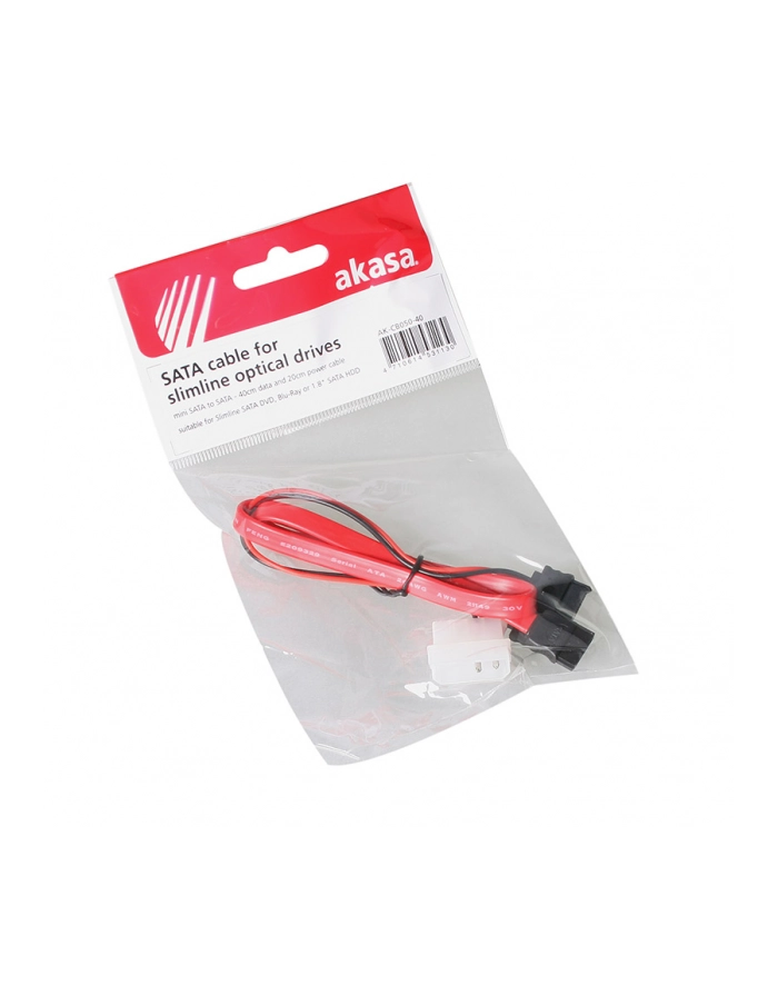 AKASA AK-CB050-40 Akasa Kabel SATA do Slim Line Opticals, 40cm (SATA-Molex - Mini SATA) główny