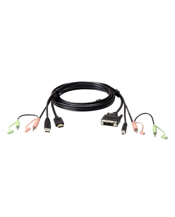 ATEN 2L-7D02DH ATEN 2L-7D02DH 1.8M USB HDMI to DVI-D KVM Cable with Audio