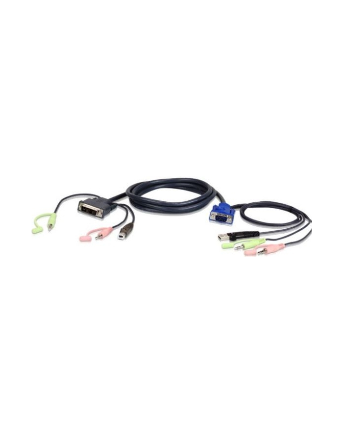 ATEN 2L-7DX3U ATEN 2L-7DX3U 3M USB VGA to DVI-I KVM Cable with Audio główny