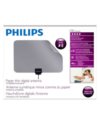 PHILIPS SDV5231/12 Antena TV PHILIPS Grubości Papieru, Wewnętrzna 48DB HDTV/UHF nr 1