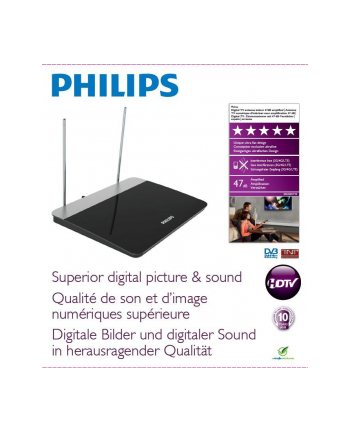 PHILIPS SDV6227/12 Antena TV PHILIPS Wewnętrzna 47DB UHF/VHF/FM/HDTV