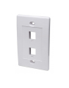 intellinet network solutions INTELLINET 163293 Intellinet 2-Port Keystone plate for surface mount box (PN 517874) white - nr 1