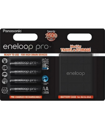 PANASONIC BK-3HCDEC4BE Panasonic Eneloop Pro R6/AA 2500mAh, 4 Szt., Blister + BOX