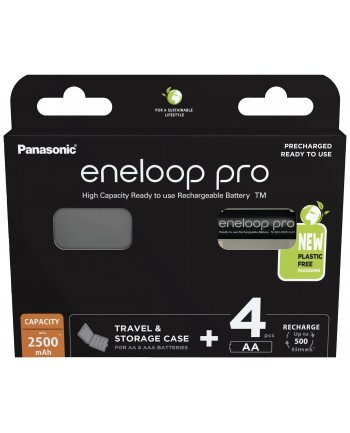 PANASONIC BK-3HCDEC4BE Panasonic Eneloop Pro R6/AA 2500mAh, 4 Szt., Blister + BOX