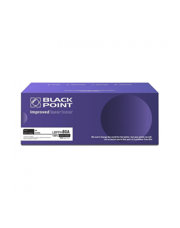 BLACKPOINT LBPPH80A Toner Black Point LBPPH80A | Black | 3500 p. | HP CF280A główny
