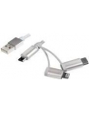 LOGILINK CU0126 LOGILINK - Kabel USB / MicroUSB z adapterem Lightning i USB-C , dł.1m - nr 18