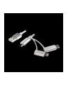 LOGILINK CU0126 LOGILINK - Kabel USB / MicroUSB z adapterem Lightning i USB-C , dł.1m - nr 1