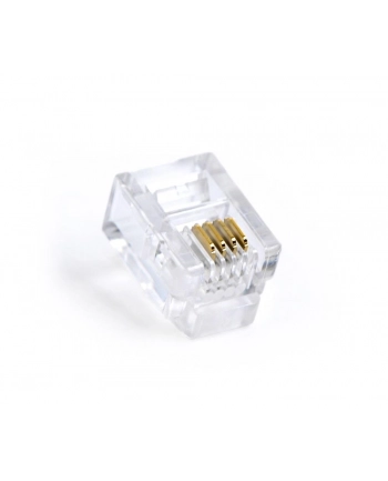 GEMBIRD MP-6P4C/100 Gembird wtyk telefoniczny RJ11 (100 sztuk) 6P4C (4-pin) nr 1