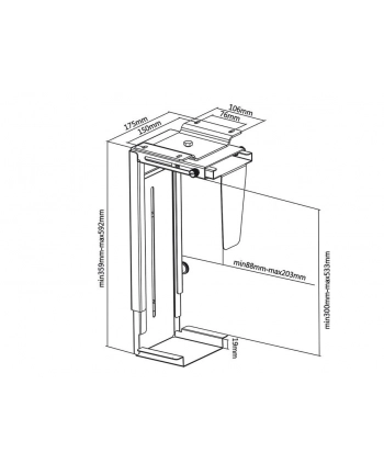 MACLEAN MC-713 S Maclean MC-713 S Uchwyt do komputera srebrny 10kg nr 2