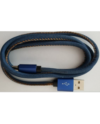 GEMBIRD CC-USB2J-AMLM-2M-BL Gembird Kabel USB do 8-pin (metalowe wtyki, oplot nylonowy denim - jeans) 2m