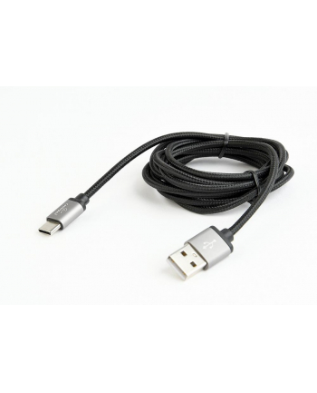 GEMBIRD CCB-mUSB2B-AMCM-6 Gembird kabel USB-C czarny oplot nylonowy, metalowe wtyki, 1.8m