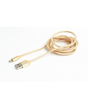 GEMBIRD CCB-mUSB2B-AMBM-6-G Gembird kabel micro USB 2.0 AM-MBM5P 1.8M oplot,wtyki w osłonie metalowej,złoty