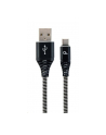 GEMBIRD CC-USB2B-AMCM-1M-BW Gembird premium kabel USB-C 2.0 (AM/CM) metalowe wtyki, oplot, 1m, czarny/biały - nr 2