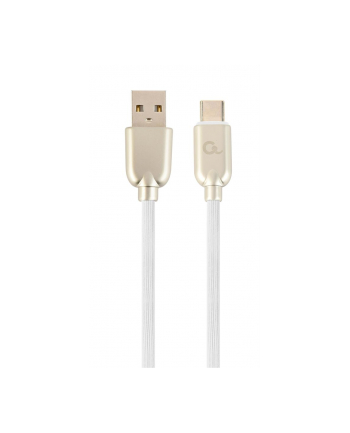 GEMBIRD CC-USB2R-AMCM-1M-W Gembird kabel USB-C 2.0 (AM/CM) metalowe wtyki, kabel gumowany, 1m, biały