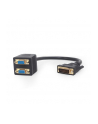 GEMBIRD A-DVI-2VGA-01 Gembird passive DVI-I male to dual VGA female adapter/splitter, 0.3m, black - nr 1