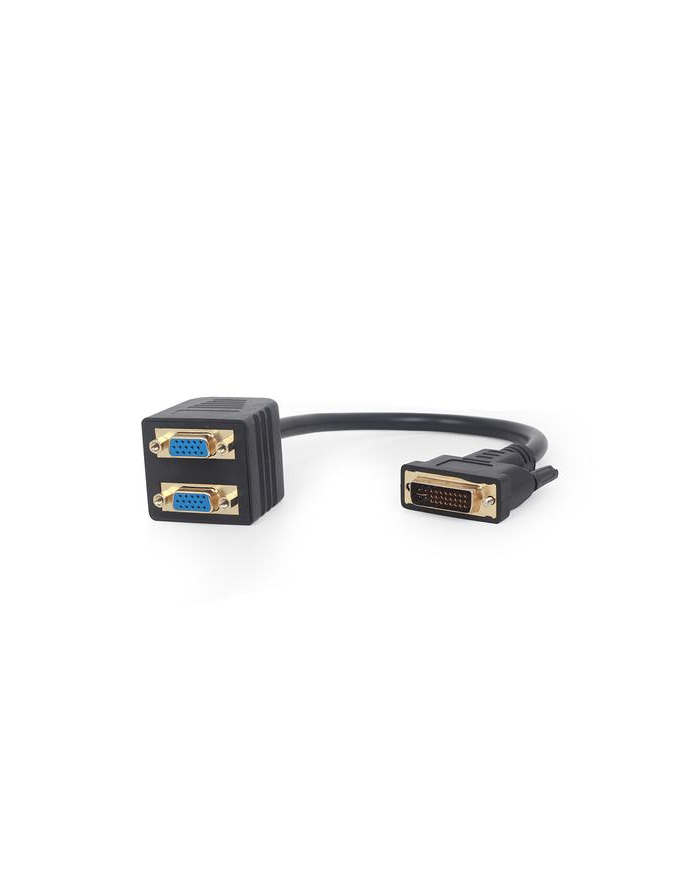 GEMBIRD A-DVI-2VGA-01 Gembird passive DVI-I male to dual VGA female adapter/splitter, 0.3m, black główny