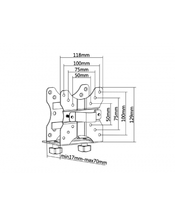 MACLEAN MC-720 Maclean MC-720 Uchwyt do mini komputerów czarny do 5kg NUC MAC mini CPU