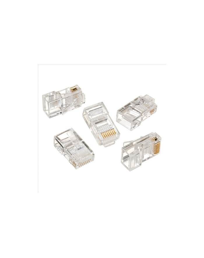 GEMBIRD LC-8P8C-001/10 Gembird wtyk sieciowy RJ45 (10 sztuk) kat. 5e, 8P8C, 30U, do drutów główny