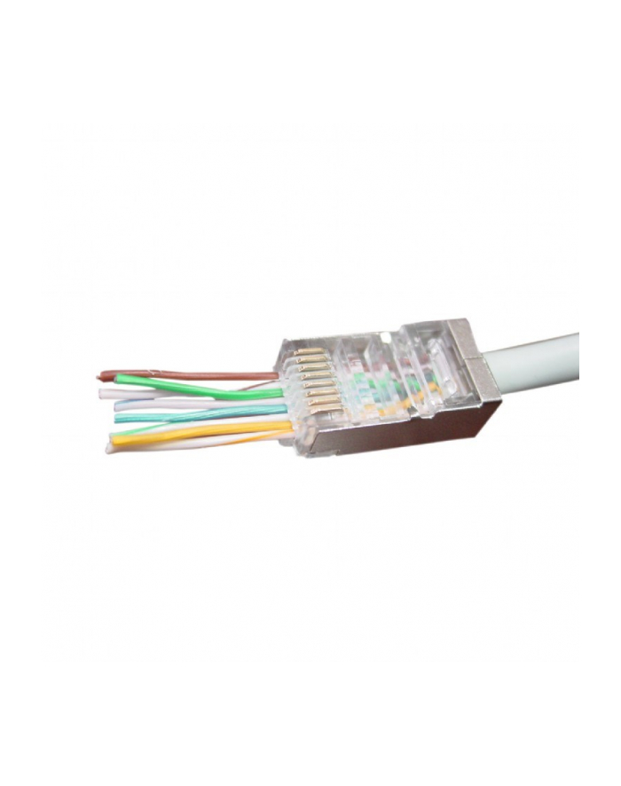 GEMBIRD LC-PTF-01/100 Gembird wtyk sieciowy RJ45 (100 sztuk) przelotowy FTP,8P8C,do drutów i linek główny