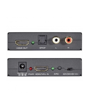 TECHLY 025732 Techly HDMI audio extractor RCA R/L SPDIF Toslink 2.0 CH / 5.1 CH nr 1