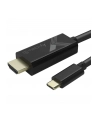 TECHLY 106312 Techly Kabel monitorowy adapter USB-C DP AltMode na HDMI 4K M/M 2m czarny - nr 11