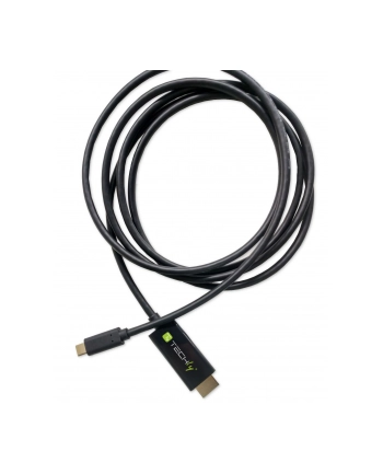 TECHLY 106312 Techly Kabel monitorowy adapter USB-C DP AltMode na HDMI 4K M/M 2m czarny nr 2