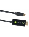 TECHLY 106312 Techly Kabel monitorowy adapter USB-C DP AltMode na HDMI 4K M/M 2m czarny - nr 9