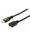 TECHLY 106824 Techly Kabel przedłużacz monitorowy HDMI-HDMI M/F 0,2m Ethernet 4K@60Hz czarny - nr 1