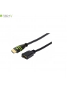 TECHLY 106824 Techly Kabel przedłużacz monitorowy HDMI-HDMI M/F 0,2m Ethernet 4K@60Hz czarny - nr 2