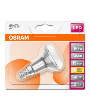OSRAM 4058075097247 LED STAR R50 60 non-dim 36° 4,3W/827 E14