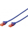 DIGITUS DK-1612-050/B Kabel Digitus patch cord UTP, CAT.6, niebieski, 5,0m, 15 LGW - nr 4